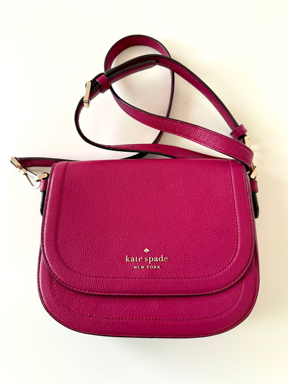 kate spade new york Small Crossbody Bag Blackberry Gold Magnetic Detachable
